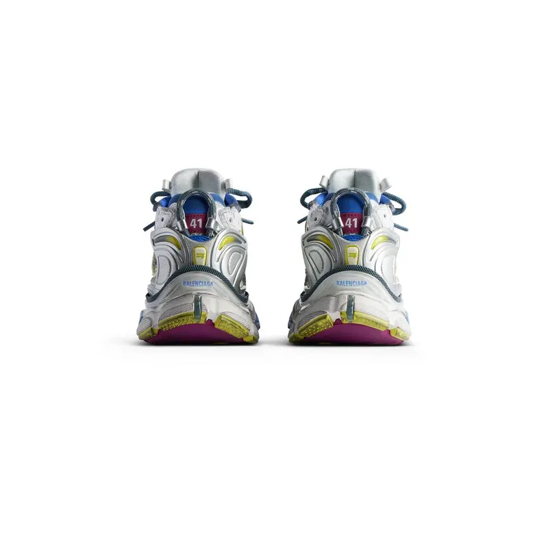Balenciaga Runner Sneaker White / Blue / Purple / Yellow (772767W3RMU9547)