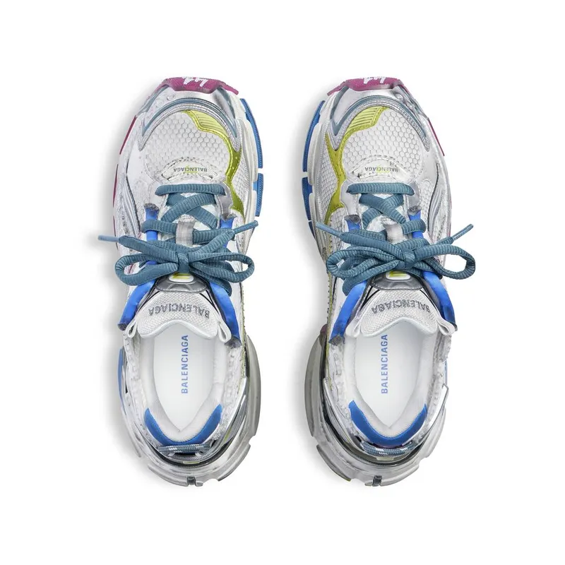 Balenciaga Runner Sneaker White / Blue / Purple / Yellow (772767W3RMU9547)