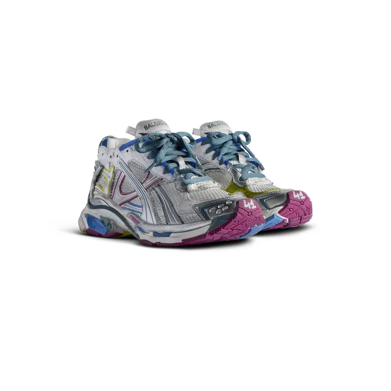 Balenciaga Runner Sneaker White / Blue / Purple / Yellow (772767W3RMU9547)