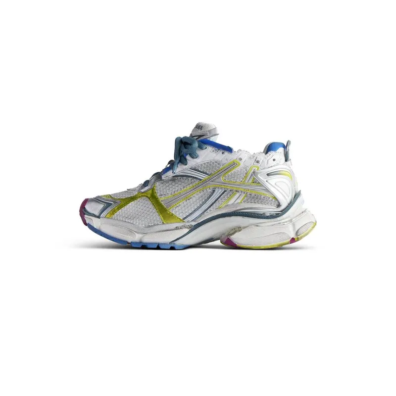 Balenciaga Runner Sneaker White / Blue / Purple / Yellow (772767W3RMU9547)