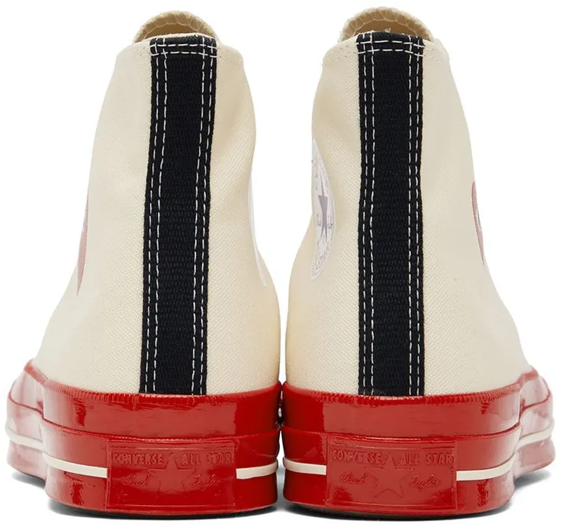 Comme des Garçons Play Black & Red Converse Edition Chuck 70 Sneakers (K124)