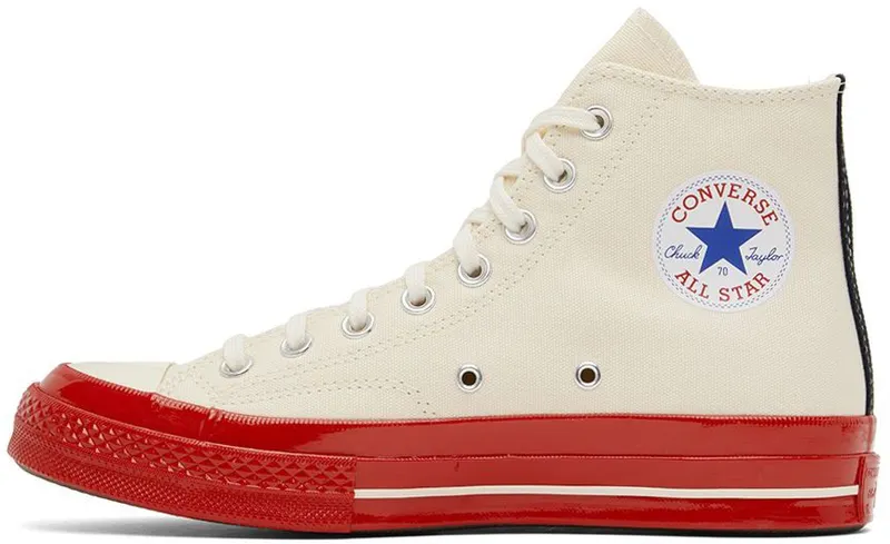 Comme des Garçons Play Black & Red Converse Edition Chuck 70 Sneakers (K124)