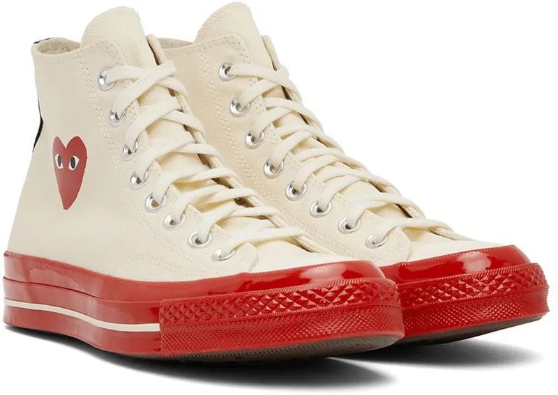 Comme des Garçons Play Black & Red Converse Edition Chuck 70 Sneakers (K124)