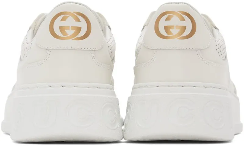 Gucci White GG Embossed Sneakers (669582 1XL10)