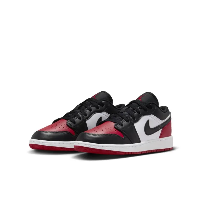 Nike Air Jordan 1 Low Bred Toe 2.0 (GS) (553560-161)