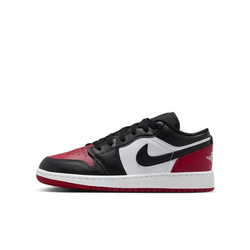 Nike Air Jordan 1 Low Bred Toe 2.0 (GS) (553560-161)