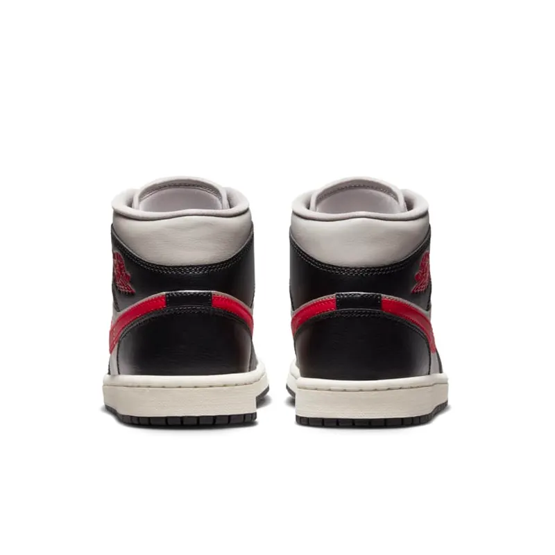 Nike Air Jordan 1 Mid College Grey Red (W) (BQ6472-060)