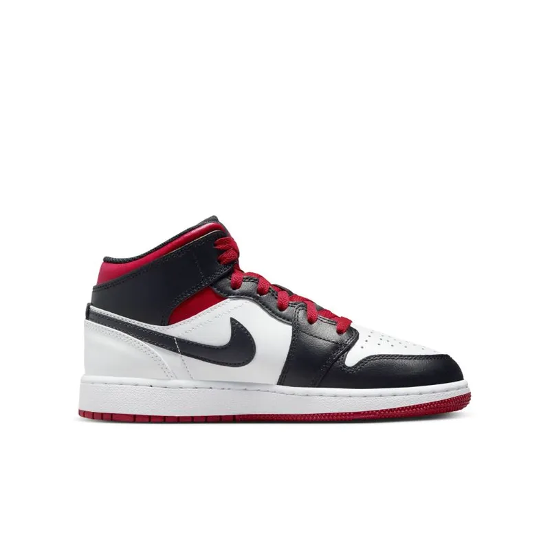 Nike Air Jordan 1 Mid Gym Red White (GS) (DQ8423-106)