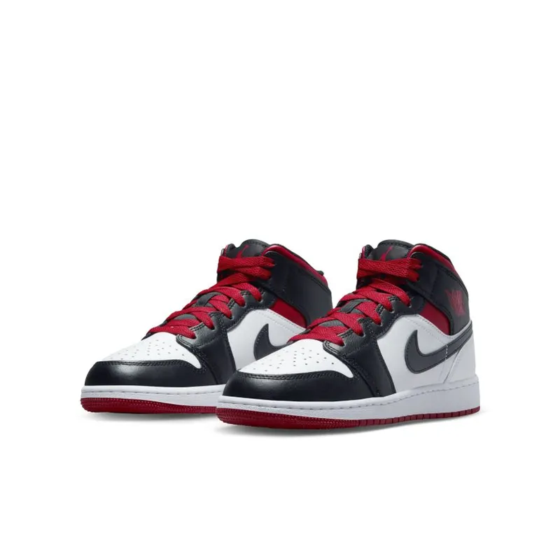 Nike Air Jordan 1 Mid Gym Red White (GS) (DQ8423-106)