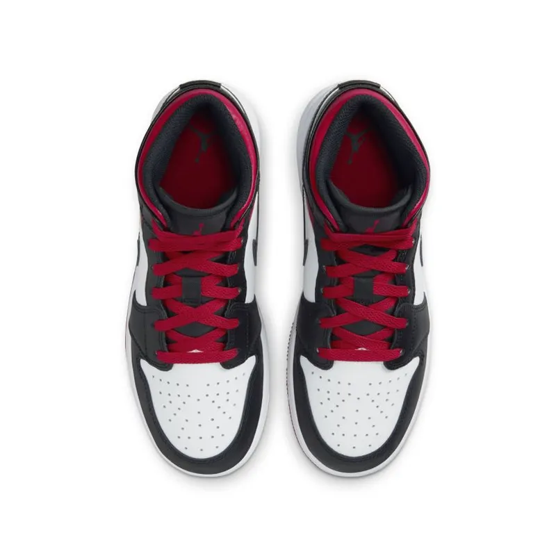 Nike Air Jordan 1 Mid Gym Red White (GS) (DQ8423-106)