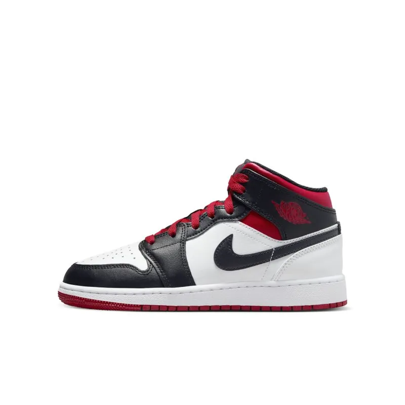Nike Air Jordan 1 Mid Gym Red White (GS) (DQ8423-106)