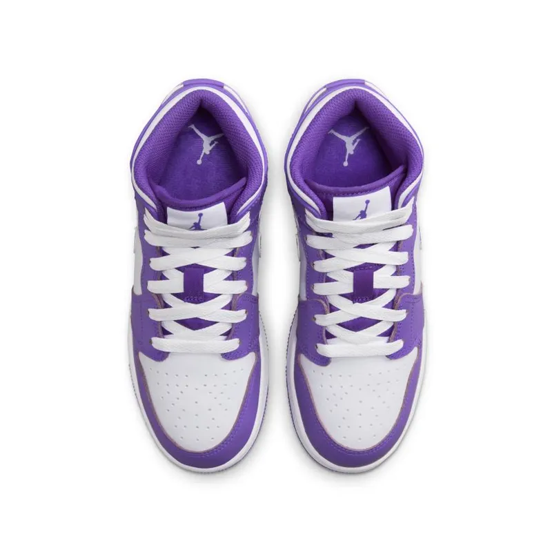 Nike Air Jordan 1 Mid Purple Venom (GS) (DQ8423-511)