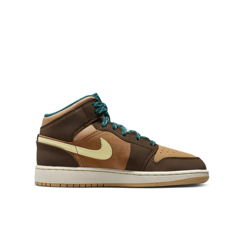 Nike Air Jordan 1 Mid SE Cacao Wow (GS) (DZ6335-200)