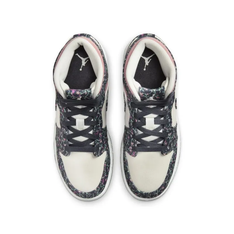 Nike Air Jordan 1 Mid SE Floral Canvas (GS) (FJ3451-001)