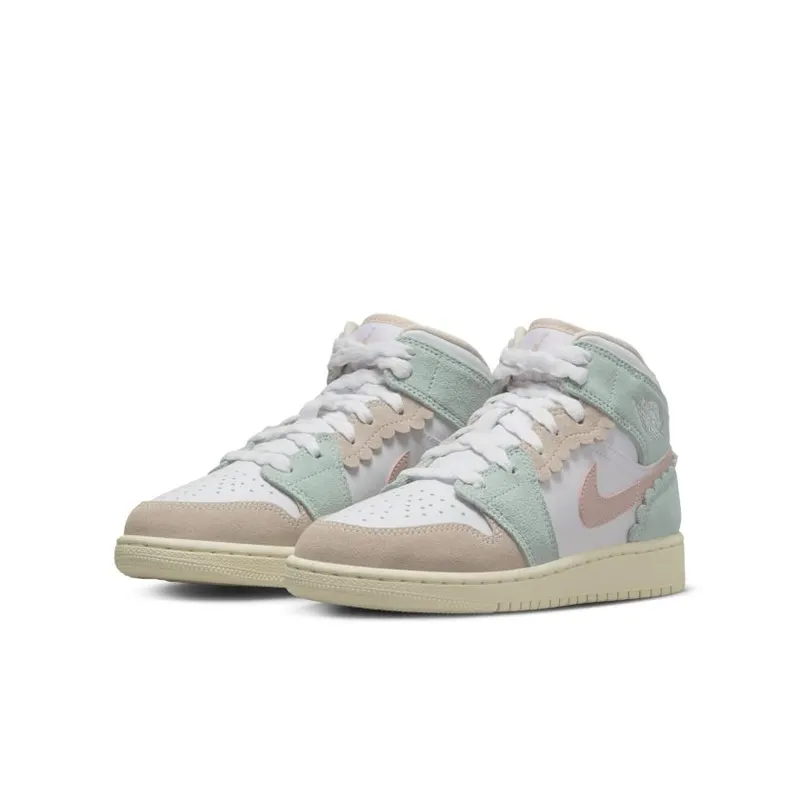 Nike Air Jordan 1 Mid SE Pink Oxford (GS) (DZ5361-100)