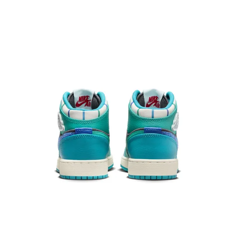 Nike Air Jordan 1 Mid SS Glacier Blue (GS) (FJ9482-004)