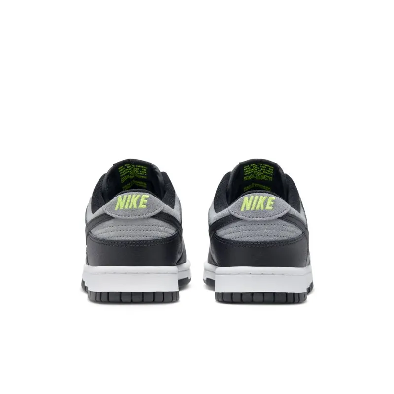 Nike Dunk Low Black Cool Grey Volt Mini Swoosh (FQ2205-001)