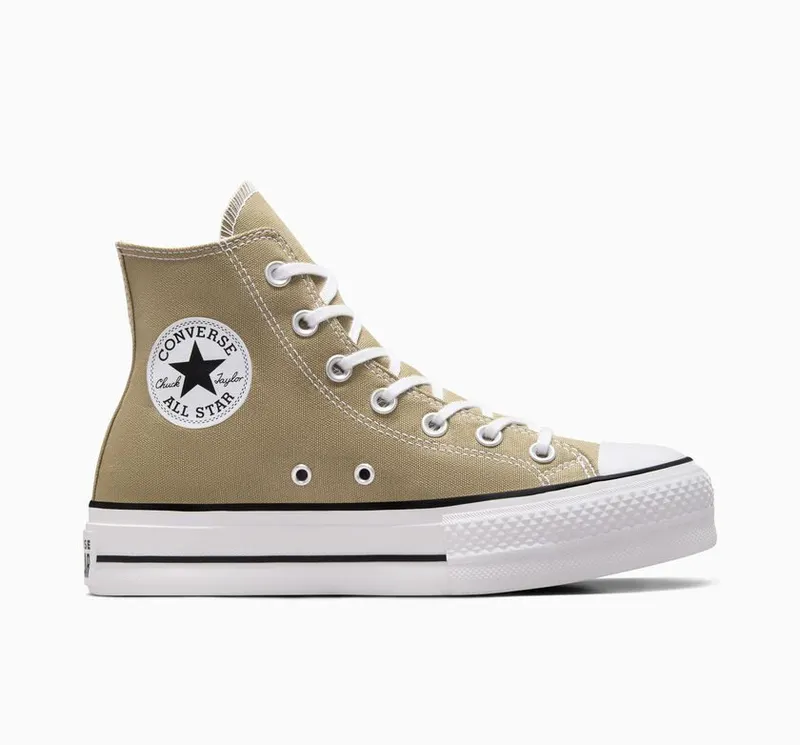 Converse Chuck Taylor All Star Platform Mossy Sloth/wit/zwart (A07571C)