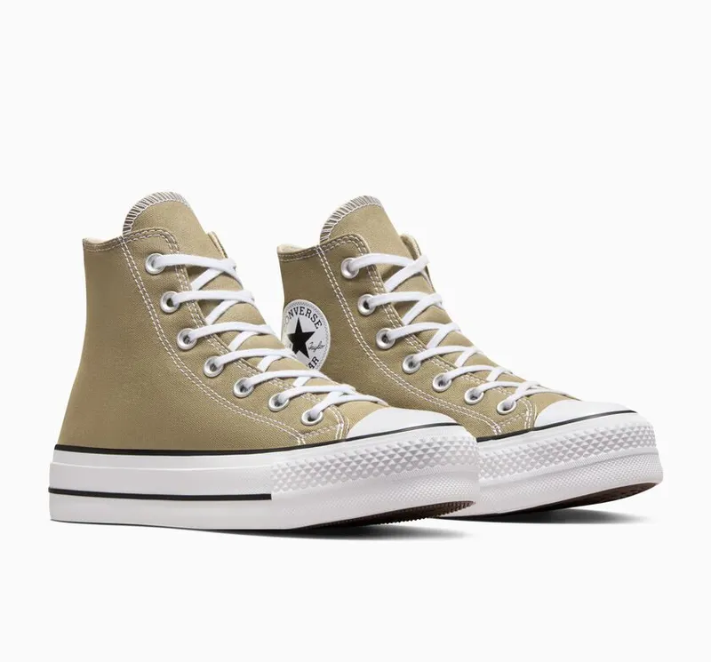 Converse Chuck Taylor All Star Platform Mossy Sloth/wit/zwart (A07571C)