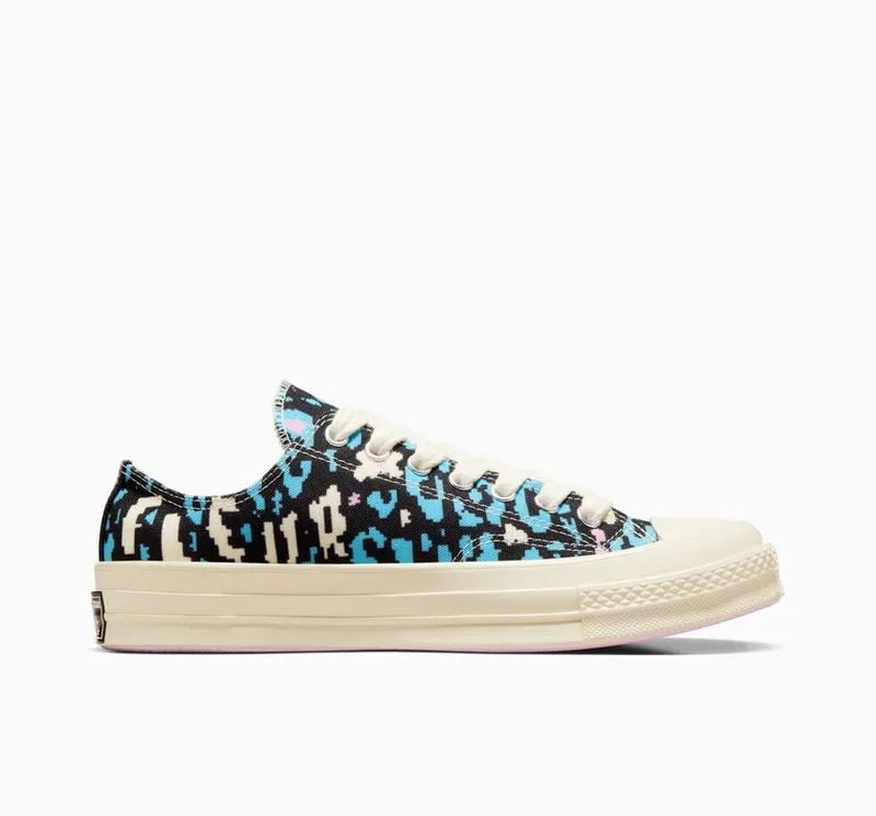 Converse Converse x GOLF le FLEUR* Camo Chuck 70 Teal/zwart/antique White (A11214C)