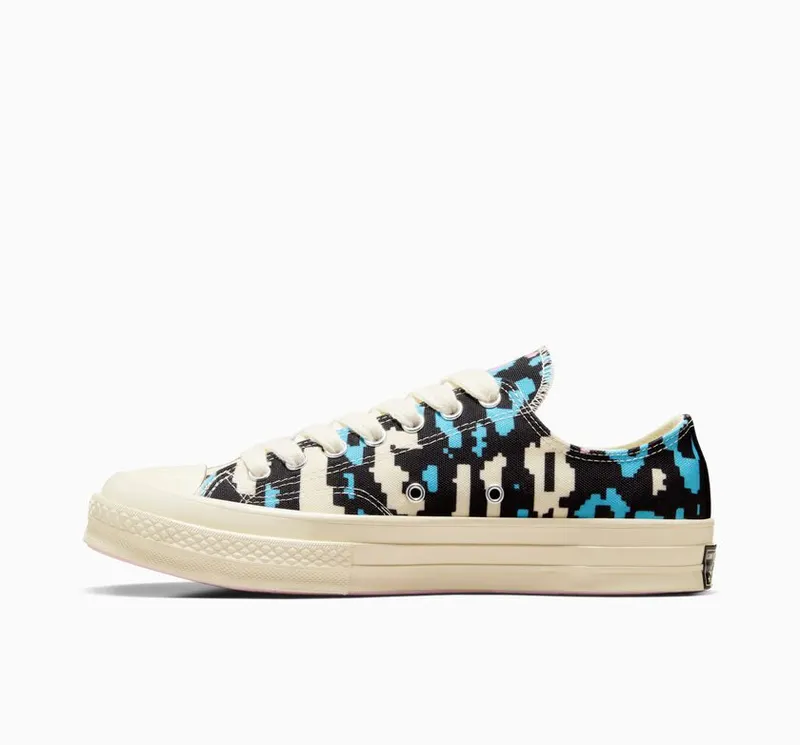 Converse Converse x GOLF le FLEUR* Camo Chuck 70 Teal/zwart/antique White (A11214C)