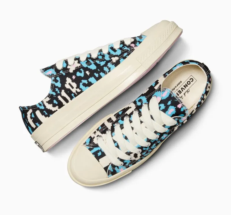 Converse Converse x GOLF le FLEUR* Camo Chuck 70 Teal/zwart/antique White (A11214C)