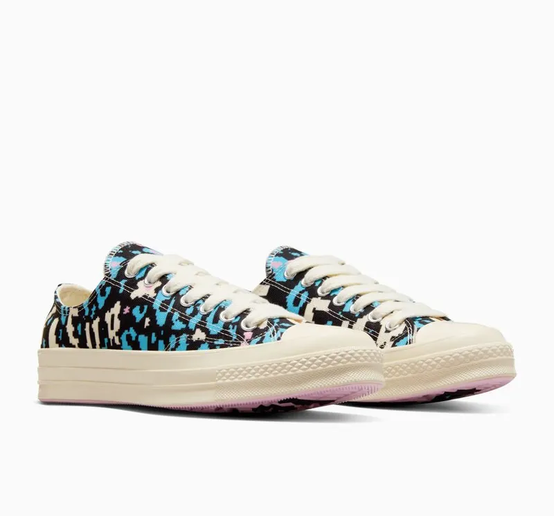 Converse Converse x GOLF le FLEUR* Camo Chuck 70 Teal/zwart/antique White (A11214C)