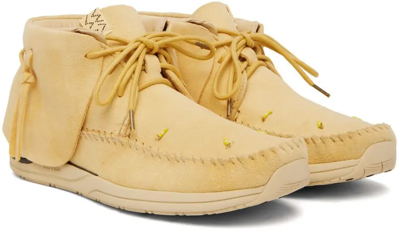Visvim Beige Lhamo Folk Sneakers (0122102002003)