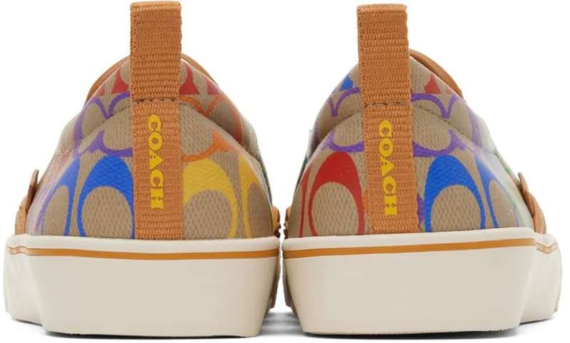 Coach 1941 Brown Canvas Skate Slip-On Sneakers (CA284 RBW)