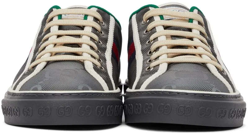 Gucci Grey Off The Grid ‘Gucci Tennis 1977’ Sneakers (628709 H9H70)