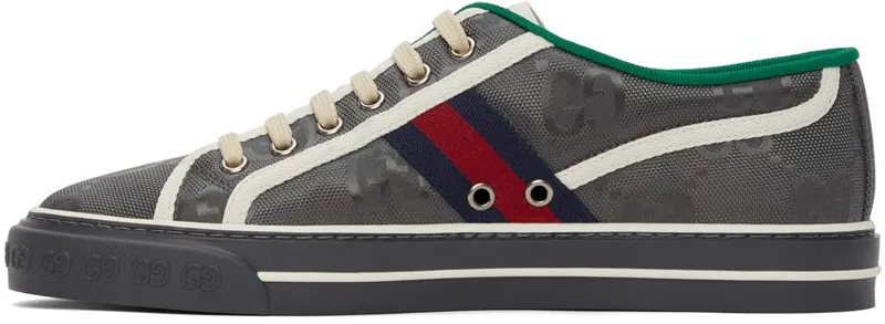 Gucci Grey Off The Grid ‘Gucci Tennis 1977’ Sneakers (628709 H9H70)