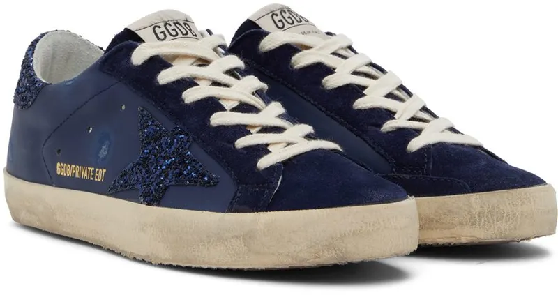 Golden Goose SSENSE Exclusive Navy Super-Star Classic Sneakers (GWF00101.F003599.50100)