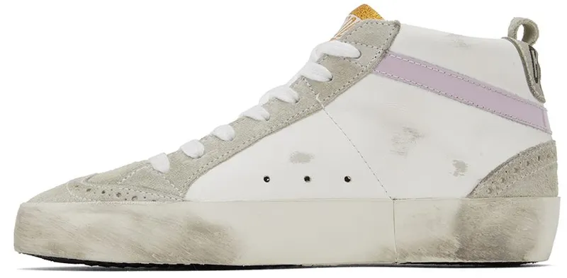Golden Goose SSENSE Exclusive White & Gray Mid Star Classic Sneakers (F00122.F001212.80903)