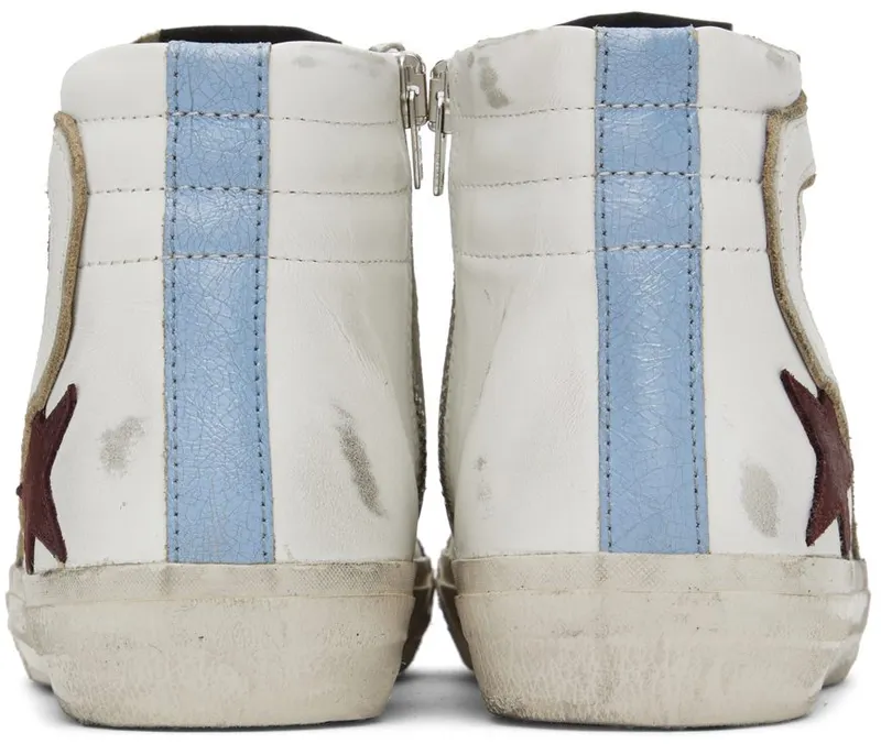 Golden Goose SSENSE Exclusive White & Taupe Slide Sneakers (GWF00115.F003604.81885)