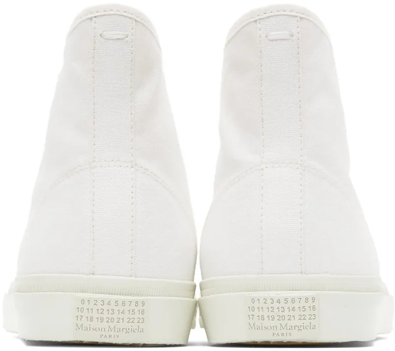 Maison Margiela White Canvas High-Top Sneakers (S57WS0440 P4291)