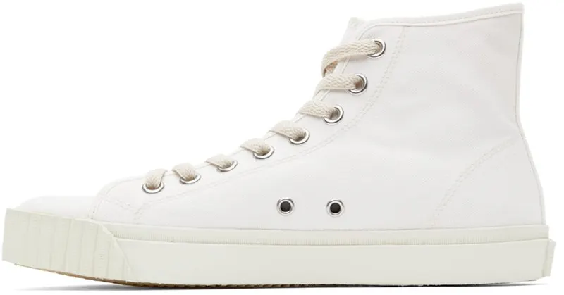 Maison Margiela White Canvas High-Top Sneakers (S57WS0440 P4291)