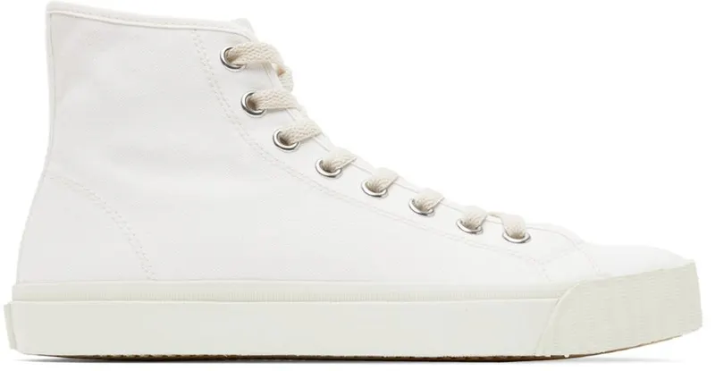 Maison Margiela White Canvas High-Top Sneakers (S57WS0440 P4291)