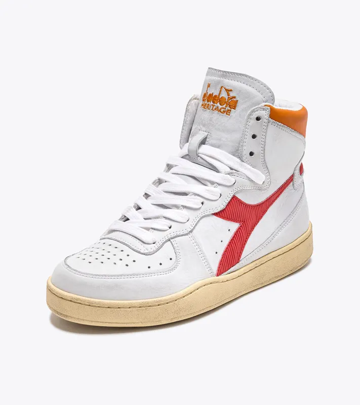 Diadora Mi Basket Used White / Coral (201.158569_C6287)