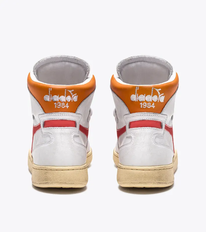 Diadora Mi Basket Used White / Coral (201.158569_C6287)