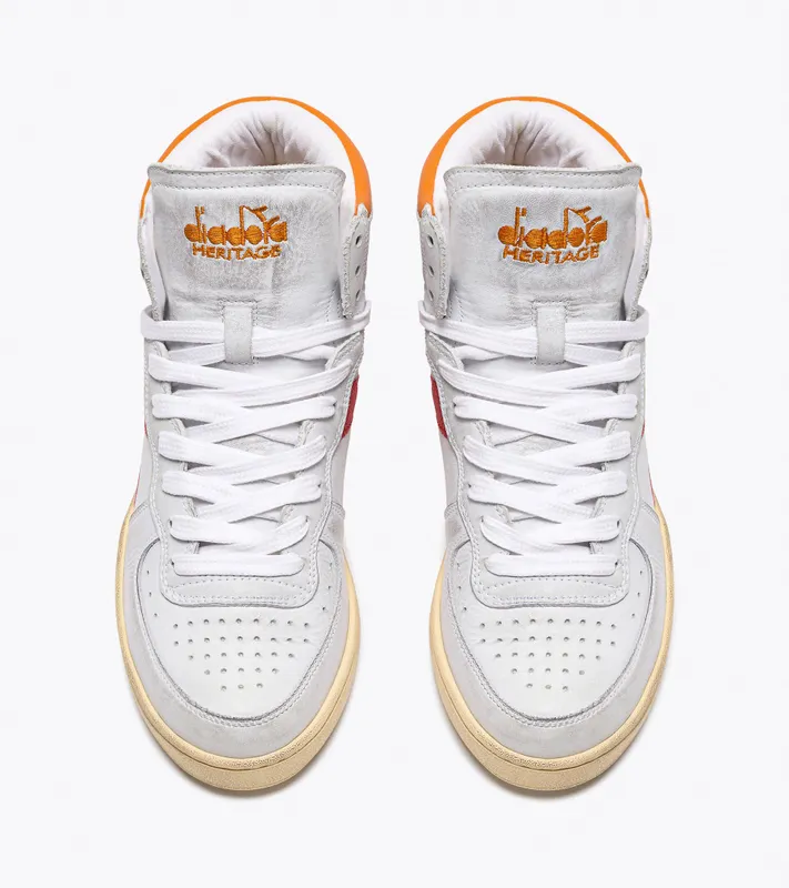 Diadora Mi Basket Used White / Coral (201.158569_C6287)
