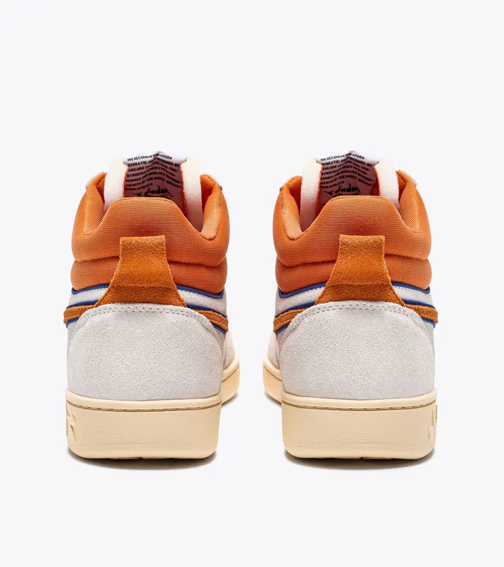 Diadora Magic Basket Demi Cut Suede Leather Super White / Persimmon Orange (501.178563_C0326)