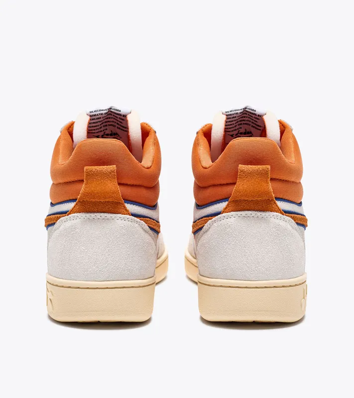 Diadora Magic Basket Demi Cut Suede Leather Super White / Persimmon Orange (501.178563_C0326)