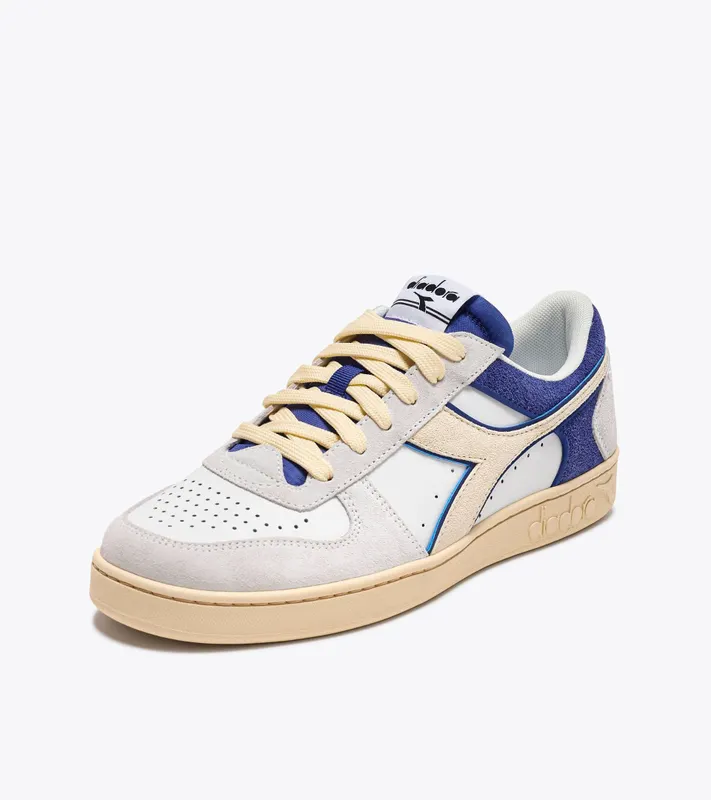 Diadora Magic Basket Low Suede Leather White / Blue Eyes (501.178565_C5753)