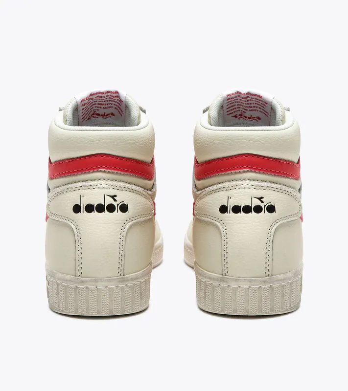 Diadora Game L High Fluo Waxed Super White / Hot Coral (501.180083_C0438)