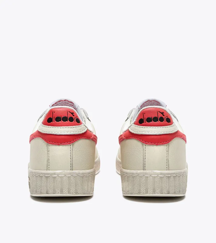 Diadora Game L Low Fluo Waxed Super White / Hot Coral (501.181169_C0438)