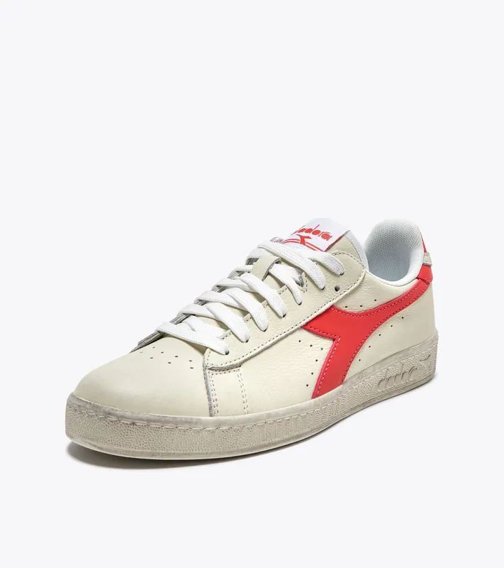 Diadora Game L Low Fluo Waxed Super White / Hot Coral (501.181169_C0438)