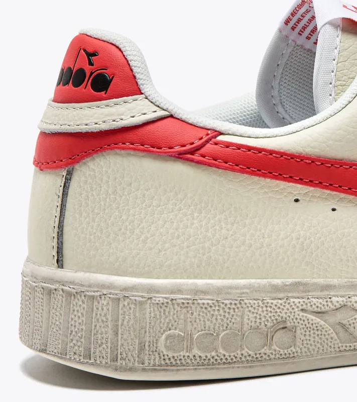 Diadora Game L Low Fluo Waxed Super White / Hot Coral (501.181169_C0438)