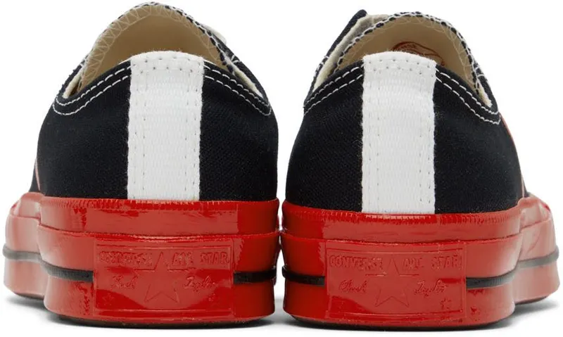 Comme des Garçons Play Off-White & Red Converse Edition Chuck 70 Low-Top Sneakers (P1K123)