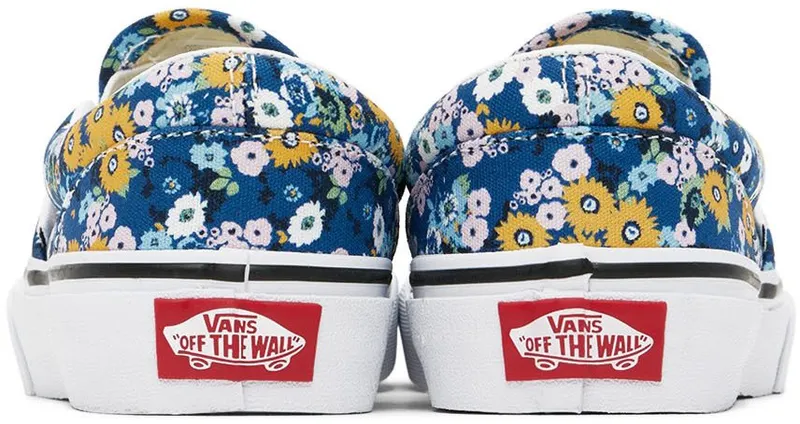 Vans Kids Blue Classic Slip-On Sneakers (VN0A7Q5GAS21)