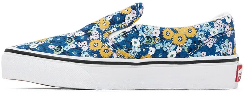 Vans Kids Blue Classic Slip-On Sneakers (VN0A7Q5GAS21)